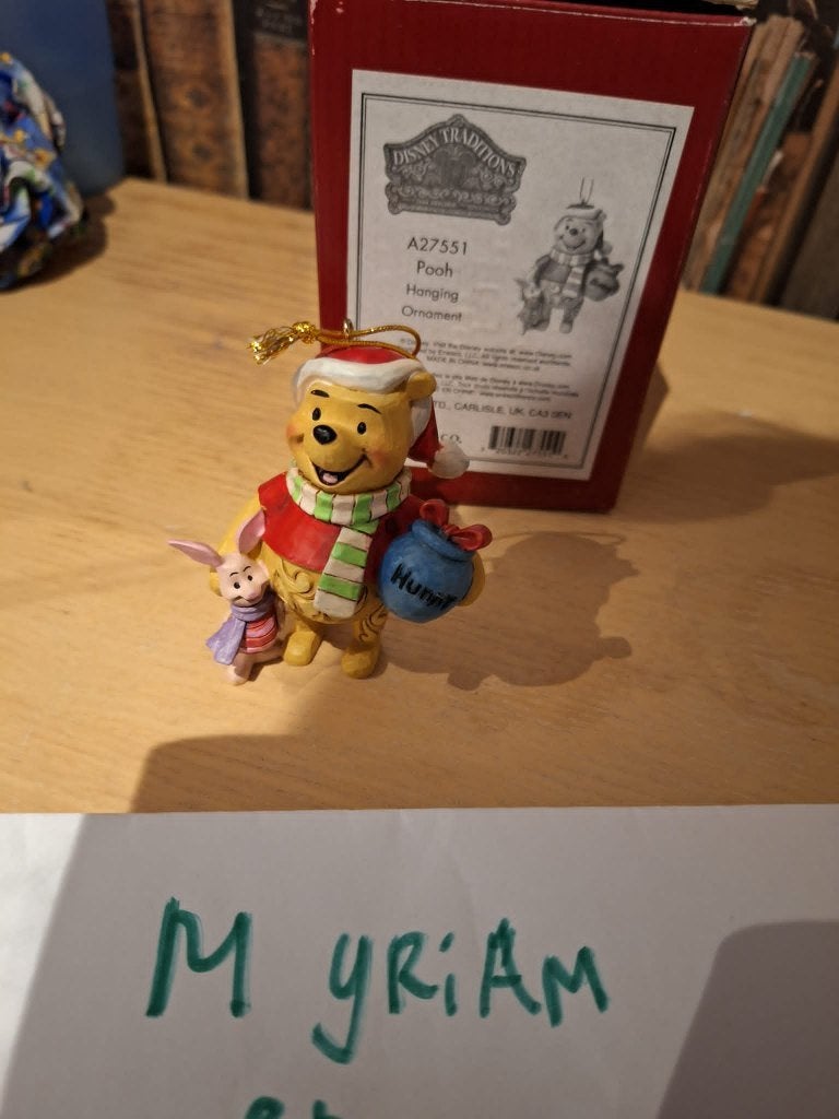 Disney Winnie the Pooh Ornament Jim Shore Traditions, Ophalen of Verzenden, Winnie de Poeh of vrienden, Zo goed als nieuw, Beeldje of Figuurtje