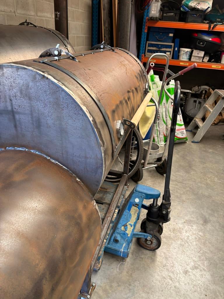 Offset smoker, Tuin en Terras, Houtskoolbarbecues, Ophalen, Gebruikt