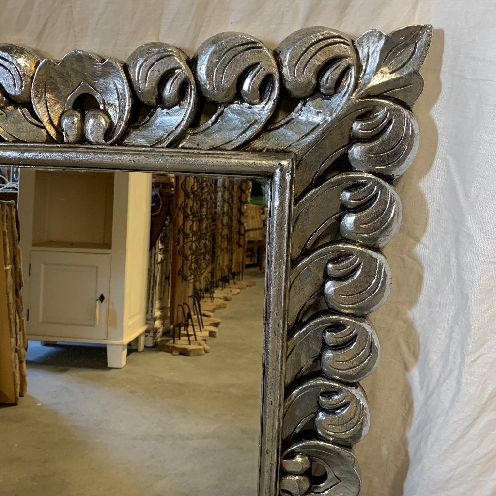 barok spiegel zilver met lijst 100 x 70 cm - Gratis bezorgd, TTM Wonen, Meubels – (Perzische) Tapijten en Woonaccessoires, Nieuw