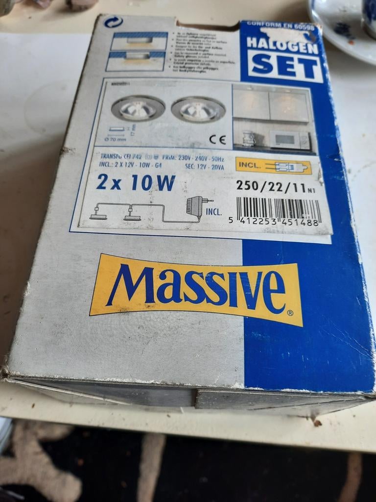 Massive Halogeen Set - 2x 10W Inbouwspots, Ophalen