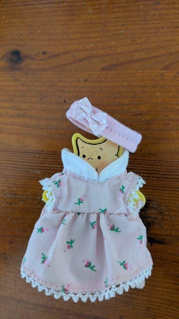 Mini Baby Born kledingset - Oudroze bloemetjesjurk, Ophalen of Verzenden, Zo goed als nieuw, Babypop