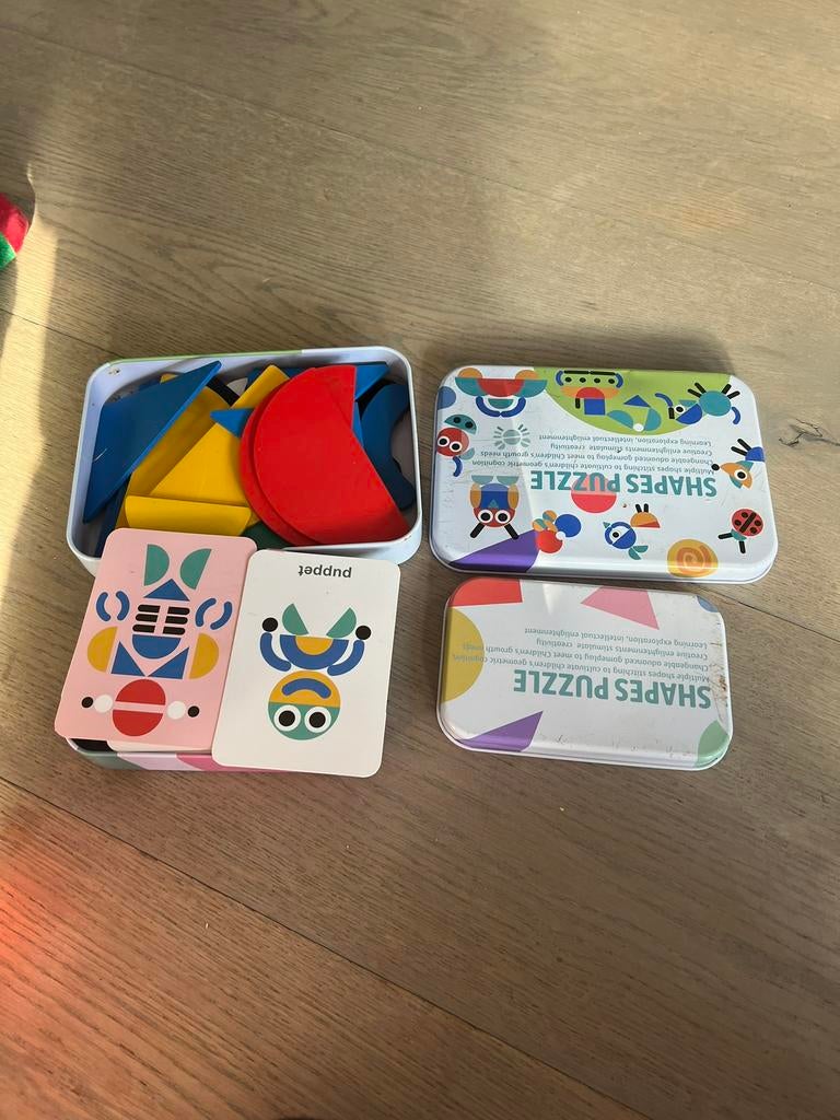 Montessori houten Shapes puzzle 3+ educatief speekgoed, Ophalen of Verzenden, Zo goed als nieuw, Overige typen
