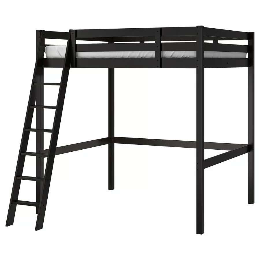 Hoogslaper Stora 140x200 zwart, Huis en Inrichting, Ophalen, Gebruikt, Zwart, Tweepersoons