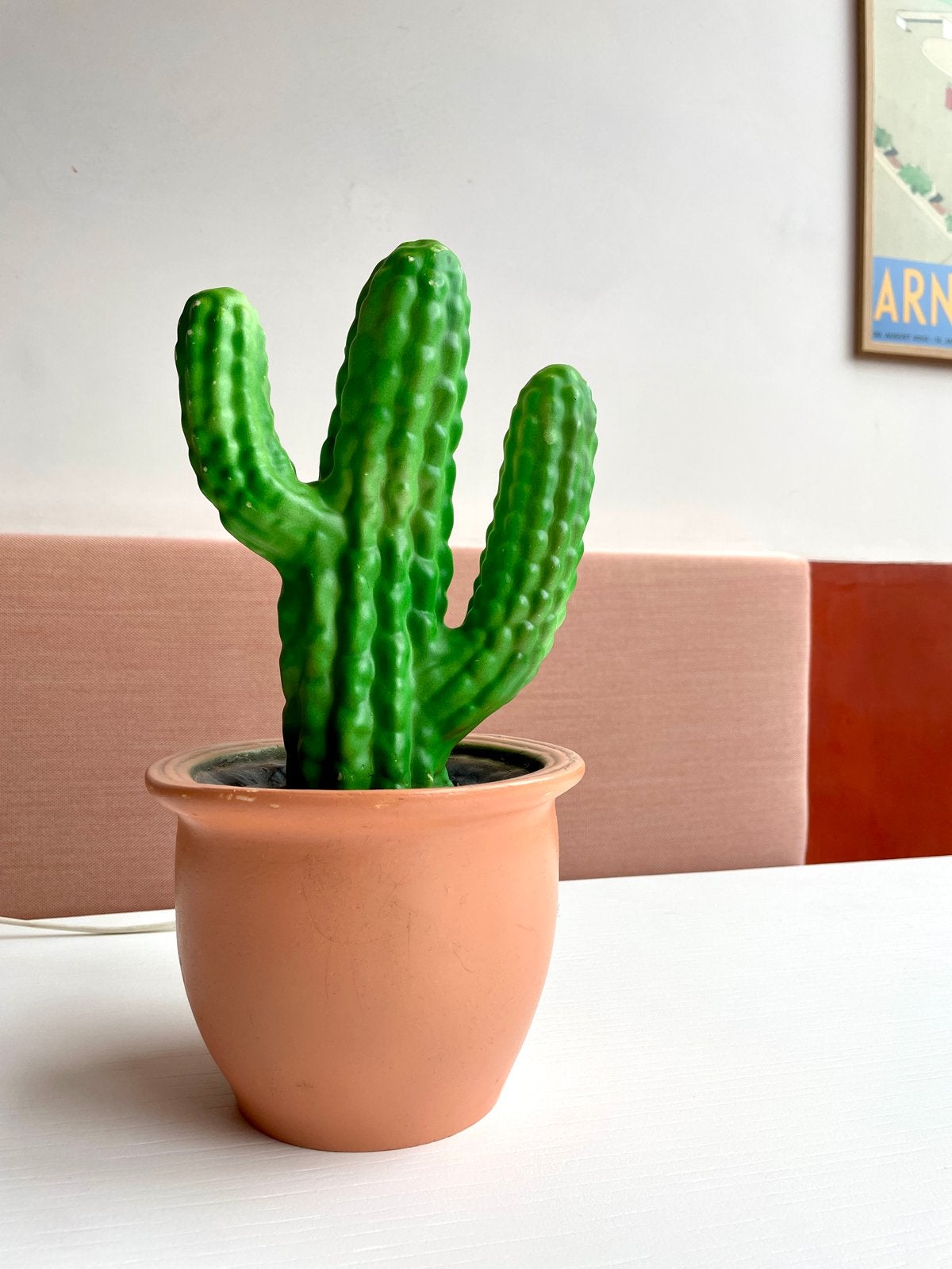 Vintage Cactus Lamp Heico, Met schakelaar, Overige merken, Gebruikt, Overige fittingen