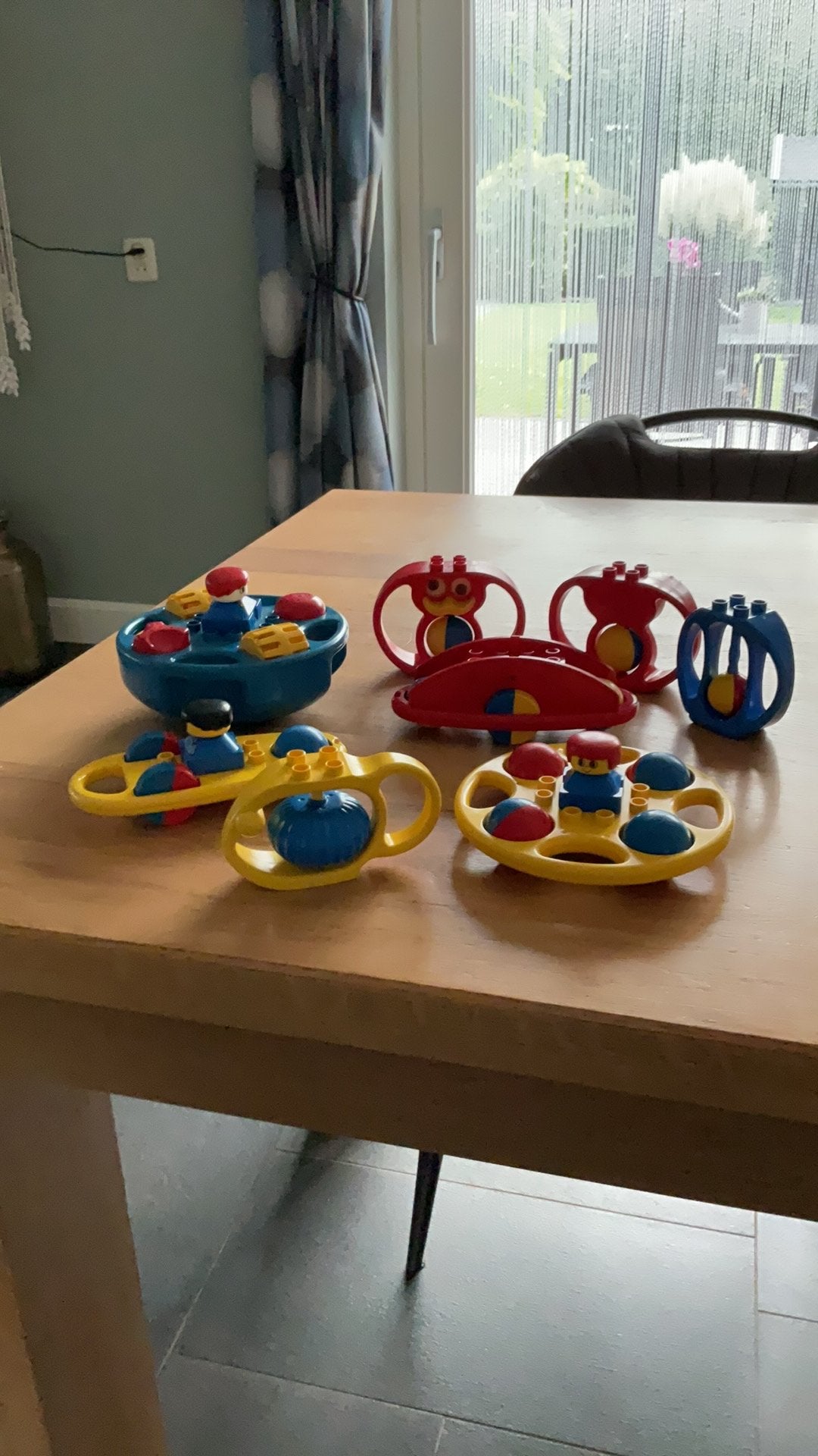 VINTAGE Duplo rammelaars en trekrammels, Ophalen of Verzenden, Gebruikt