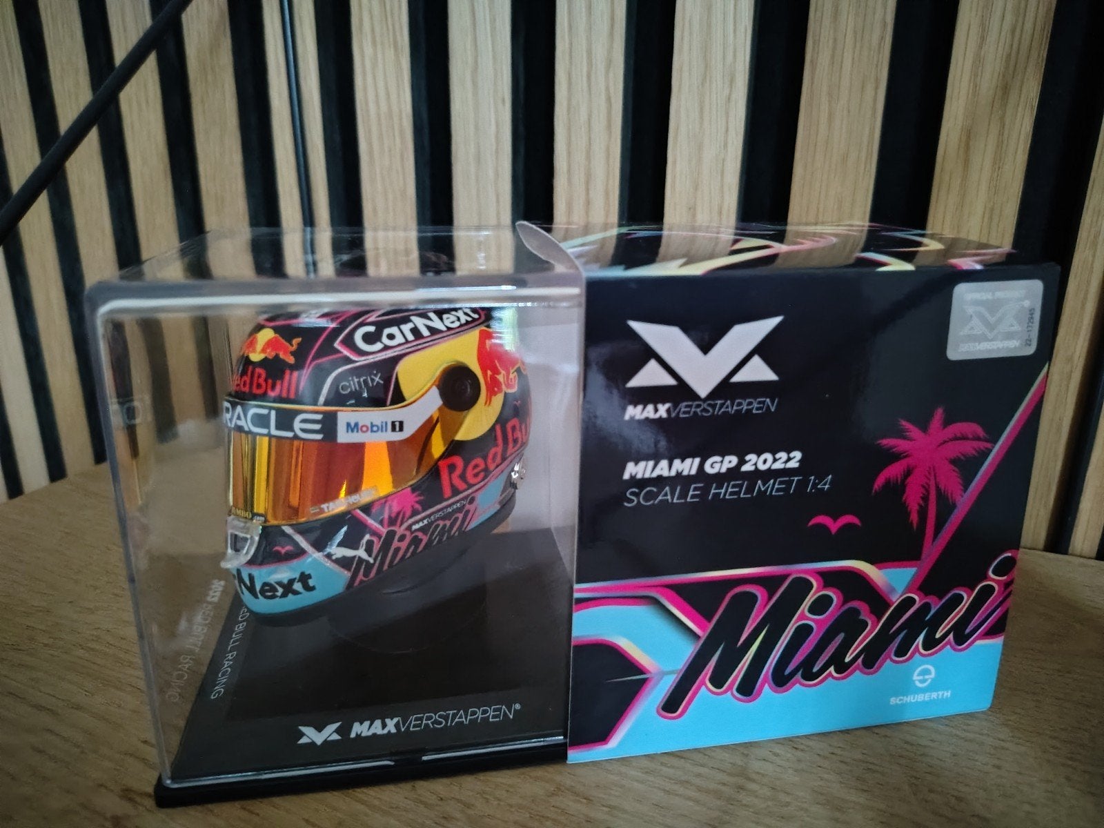 Max Verstappen 1:4 helm , Miami 2022, Ophalen, Nieuw, Formule 1
