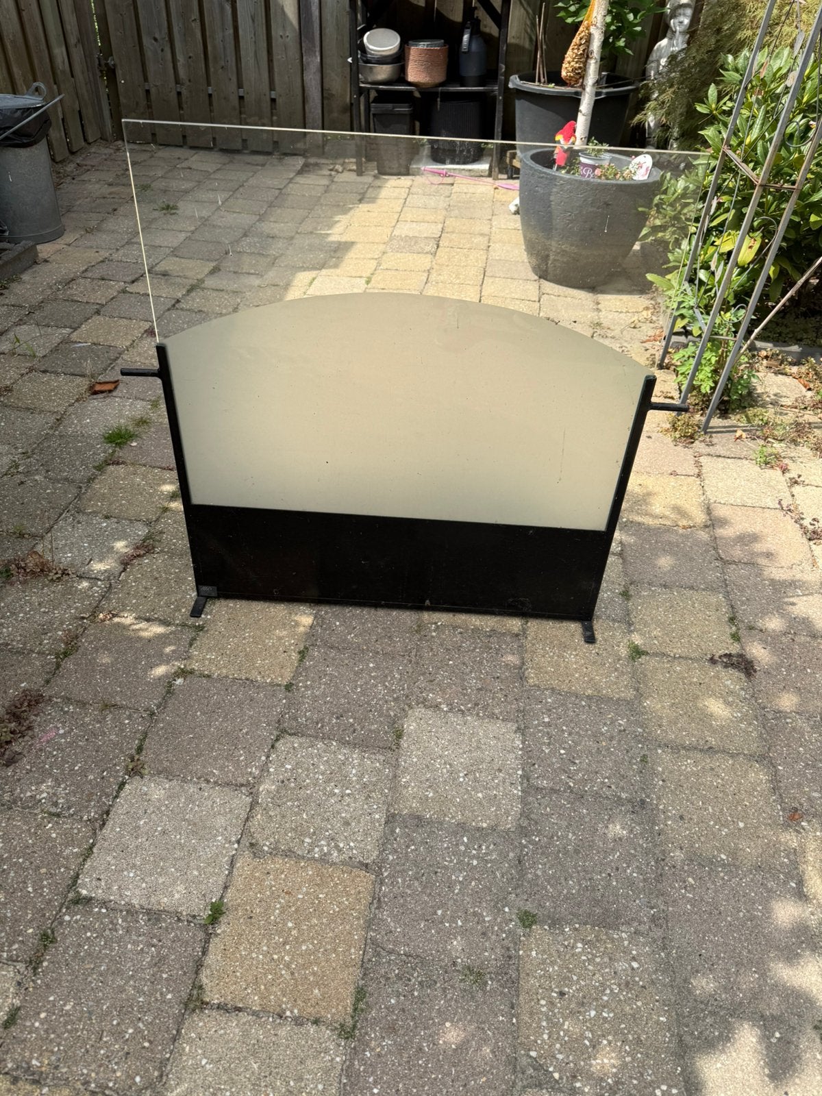 Spatscherm open haard, Ophalen of Verzenden, Zo goed als nieuw, Vrijstaande haard, Houthaard