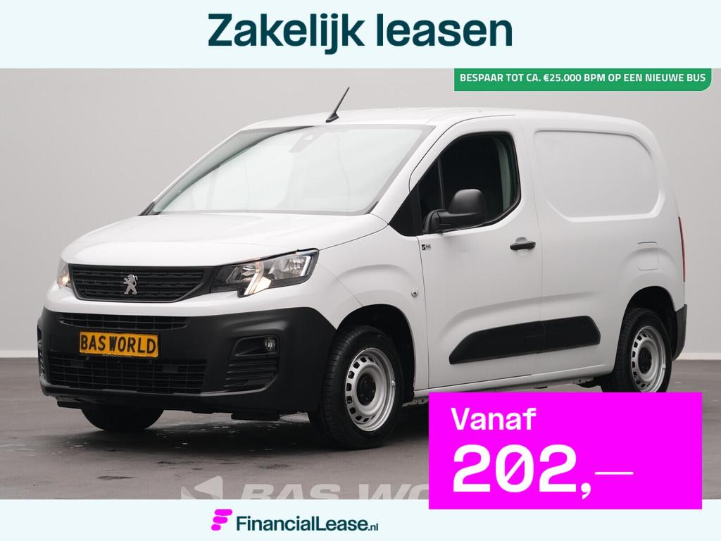Peugeot Partner 110pk Benzine L1H1 Navi Airco Cruise Parkeer, Stof, Gebruikt, Euro 6, 1199 cc