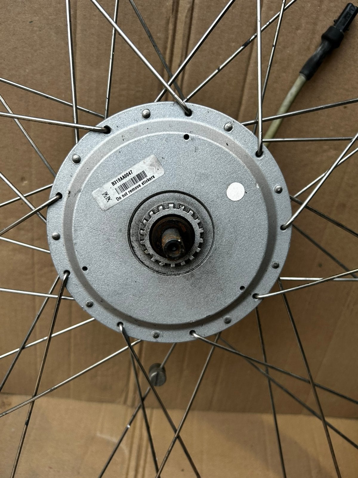 Gazelle voorwielmotor – 5-pins, Elektrische fiets, Gebruikt, Ophalen of Verzenden, Motor