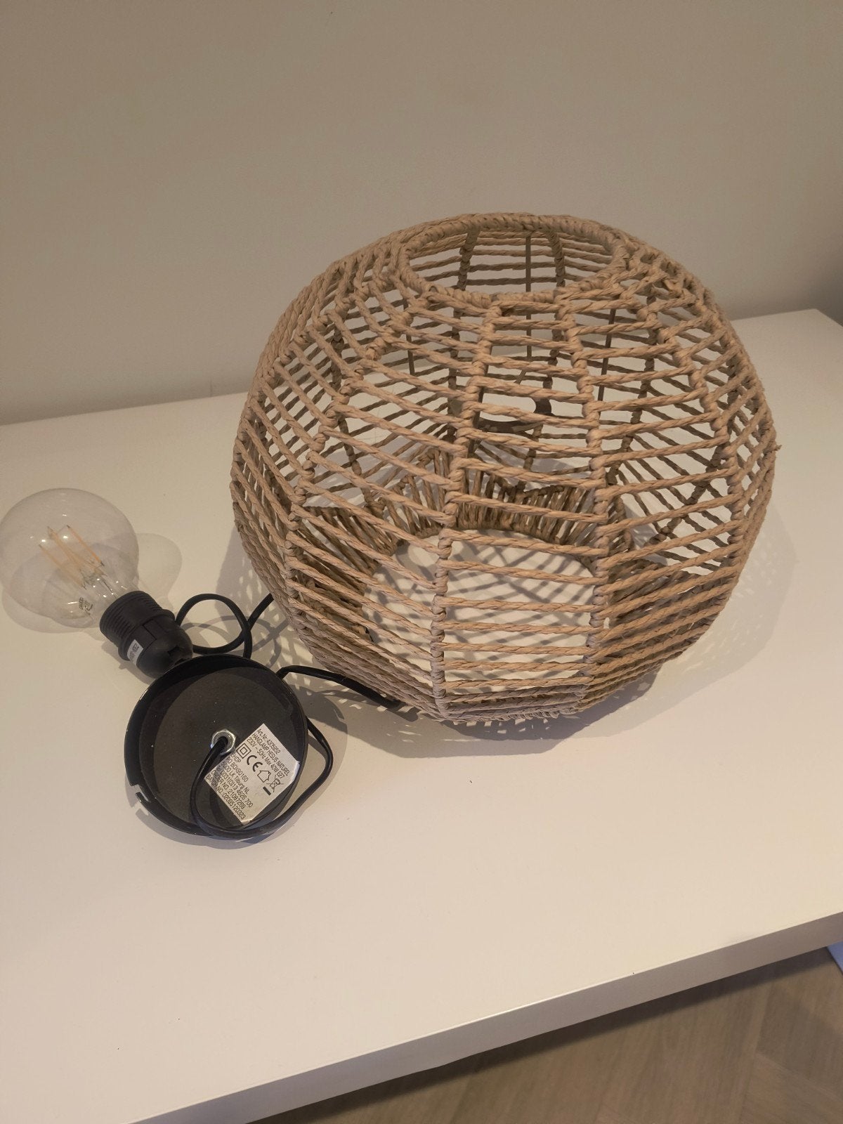 Rotan hanglamp, Ophalen, Gebruikt, Natuurlijk materiaal