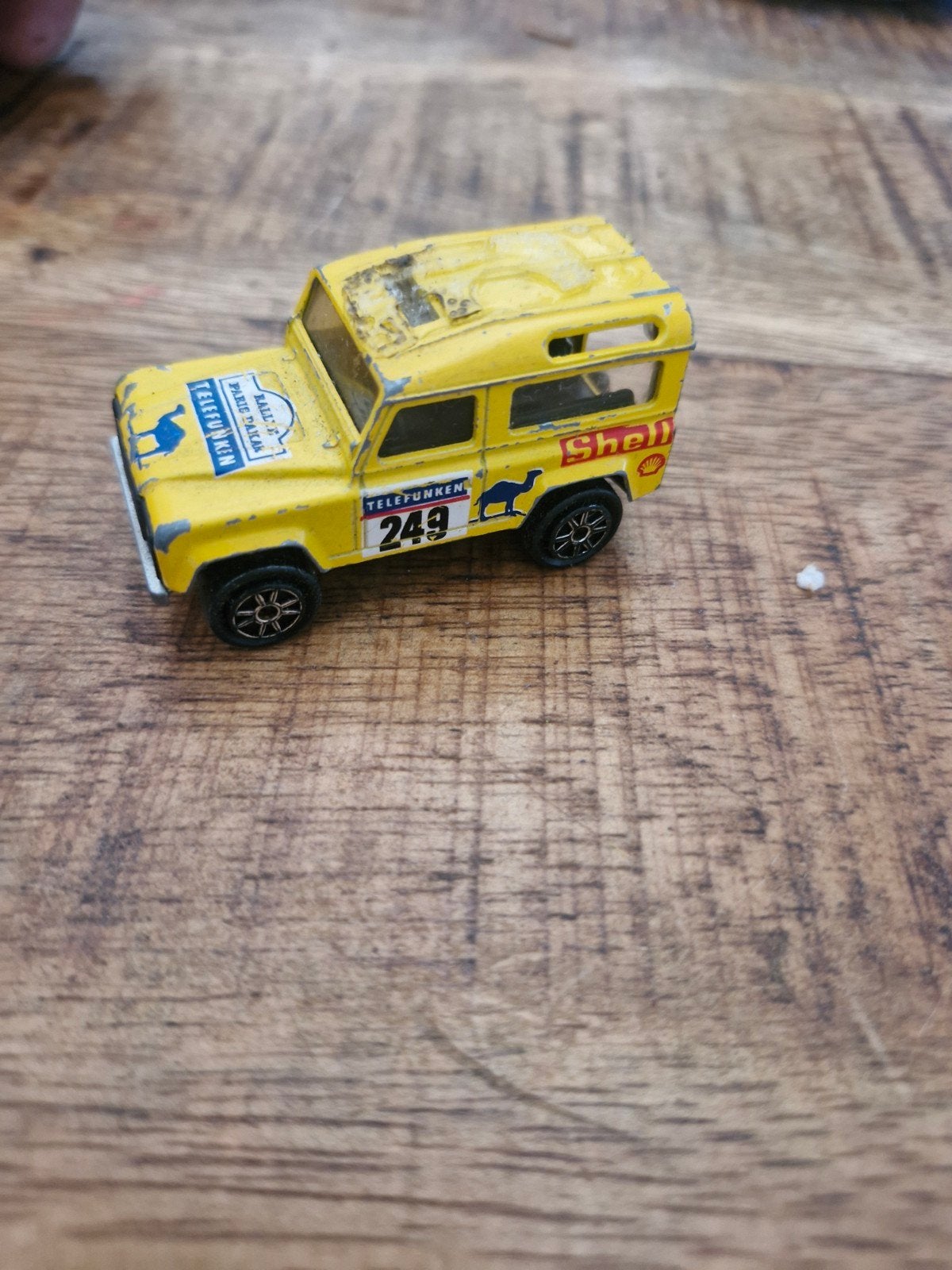 Vintage Matchbox Land Rover - Paris Dakar Rally, Ophalen of Verzenden, Gebruikt