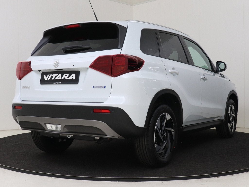 Suzuki Vitara 1.4 Boosterjet Style Hybrid Automaat | Navigat, Auto's, 12 maanden, Zwart, 4 cilinders, Wit