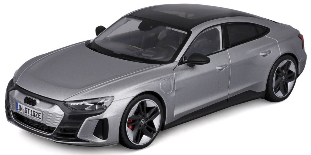 audi rs e-tron kleur grijs van bburago nieuw in doos 1:18, Ophalen, Nieuw, Auto, Bburago