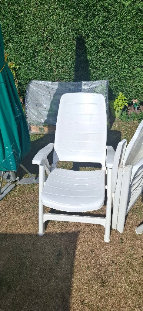 Flair Tuinstoelen / 8x, Tuin en Terras, Ophalen, Gebruikt, Kunststof, Verstelbaar