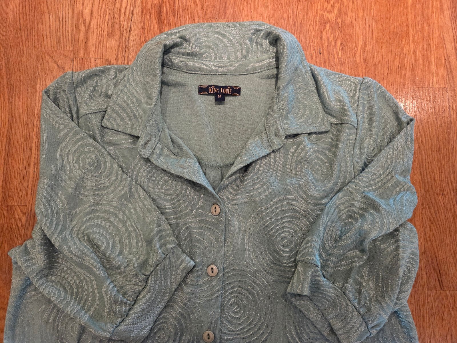 King Louie Blouse Mineral Green maat M - Zo goed als nieuw, Maat 38/40 (M), Ophalen of Verzenden, Zo goed als nieuw, King Louie