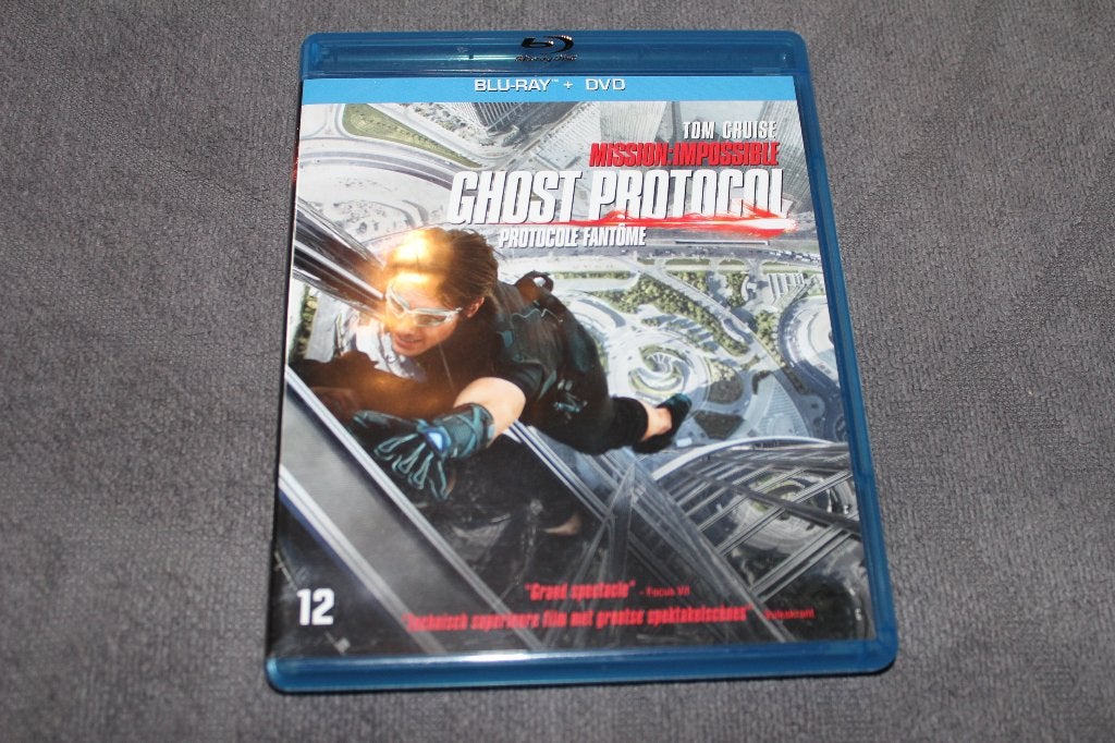 Blu-ray + DVD Mission Impossible Ghost Protocol, Ophalen of Verzenden, Gebruikt, Actie