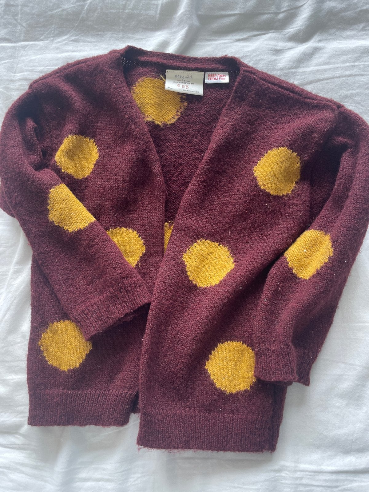 Zara gebreid vest met stippen, Ophalen, Zo goed als nieuw, Meisje