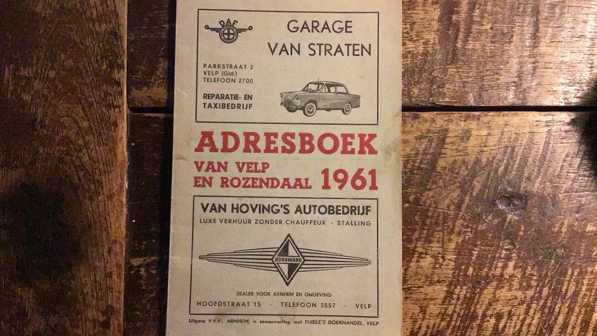 Adresboek van Velp en Rozendaal 1961, Boeken, Ophalen of Verzenden, 20e eeuw of later, Gelezen