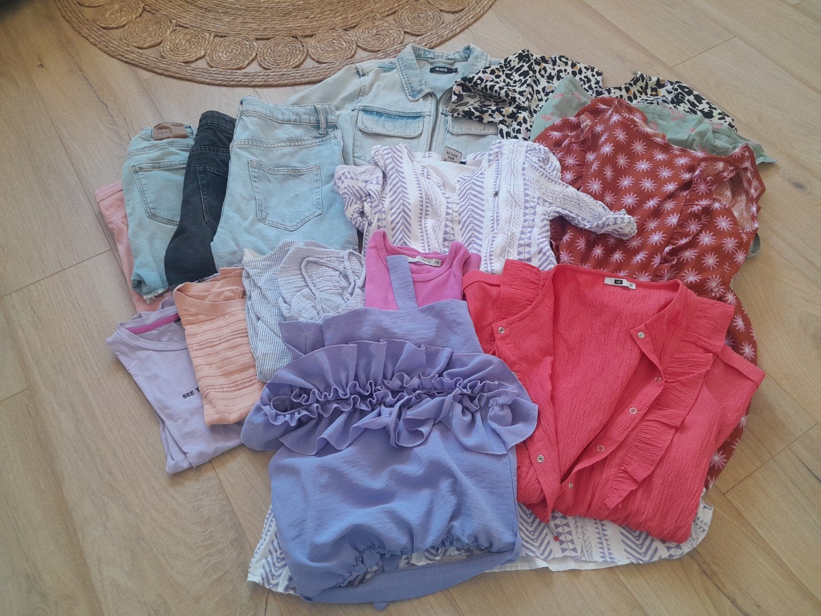 Pakket meisjes zomerkleding maat 158 / 164, Overige typen, Meisje, Ophalen of Verzenden, Zo goed als nieuw