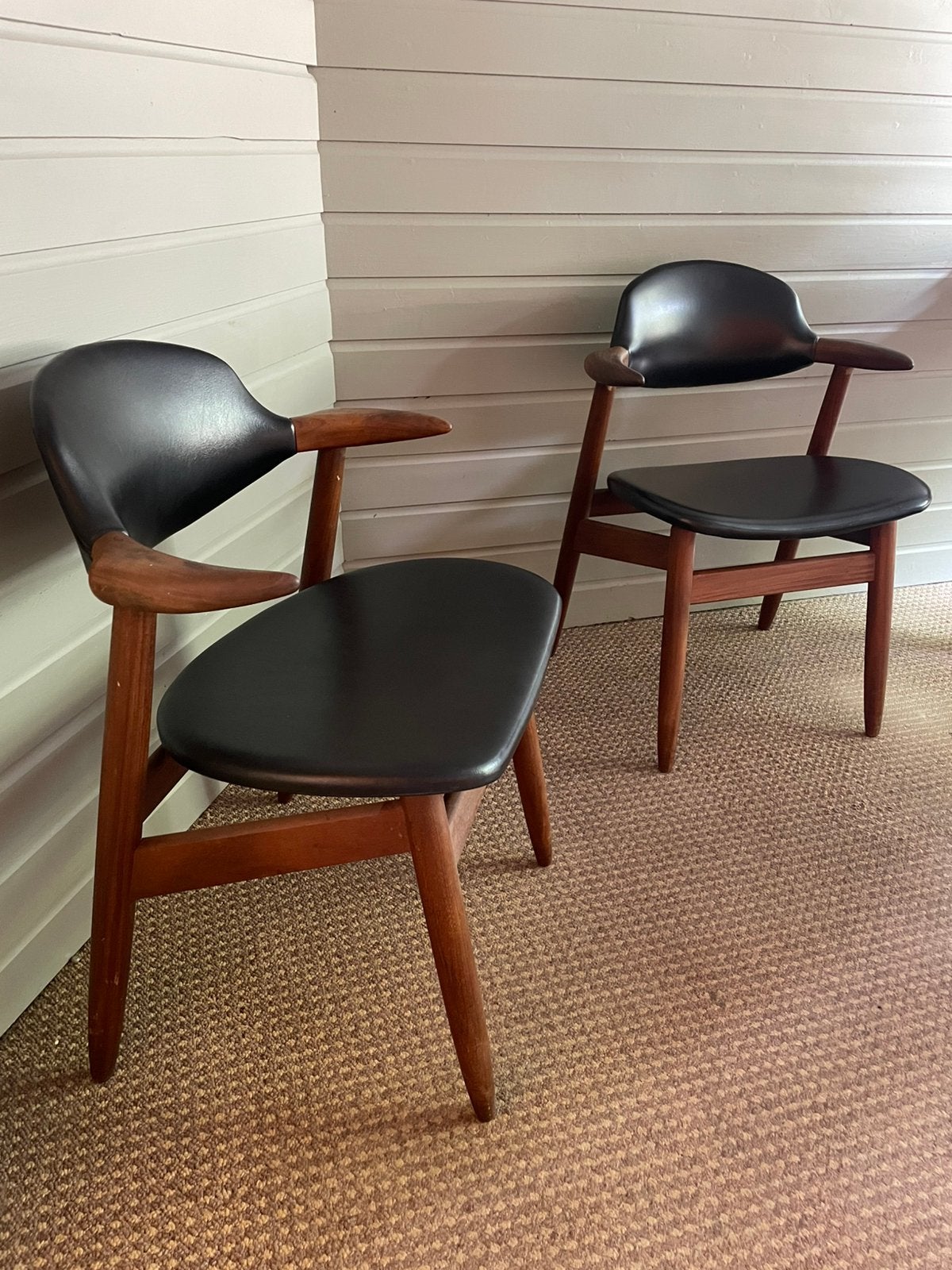 2 Tijsseling cowhorn chairs, Hulmefa, 50’s dutch design, Ophalen