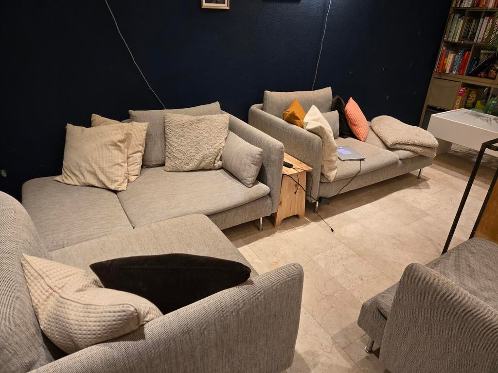 Ikea Söderhamn bank - Viarp beige, modulair GERESERVEERD, Ophalen, Gebruikt, 100 tot 125 cm, Hoekbank