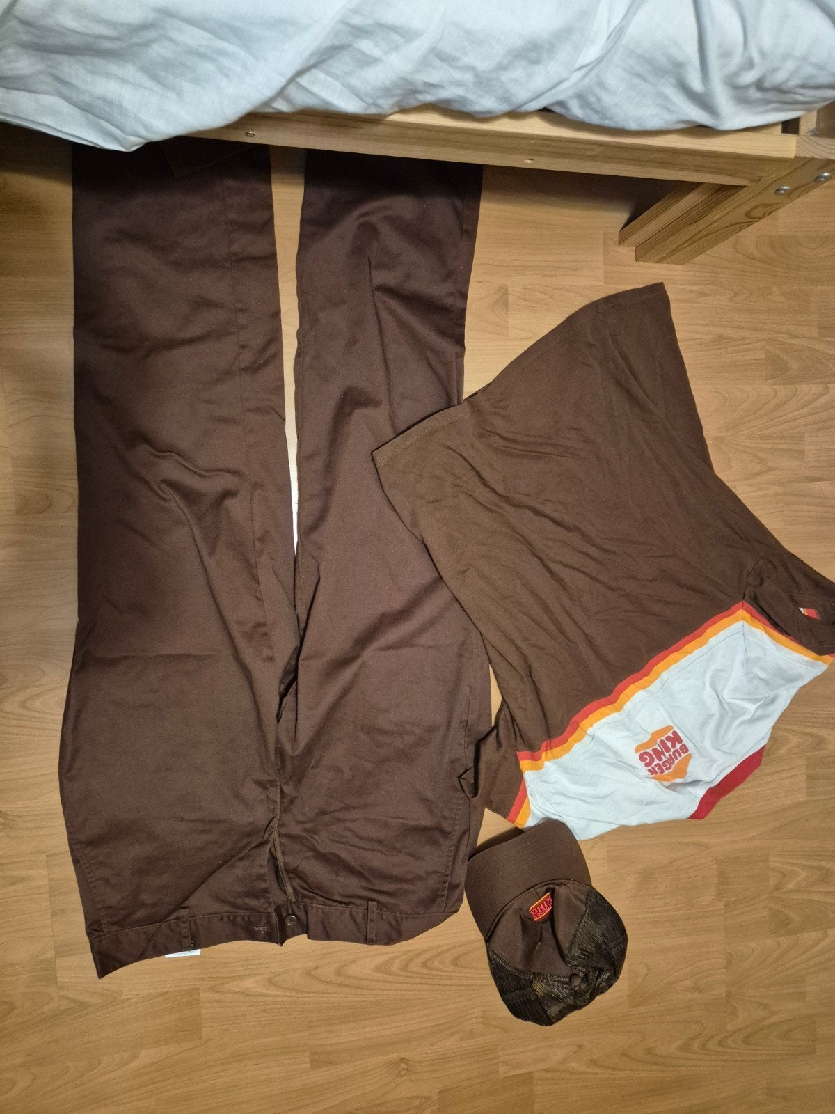 Burger King Uniform Set - Broek, T-shirt & P Maat Met, Ophalen, Gedragen, Burger King
