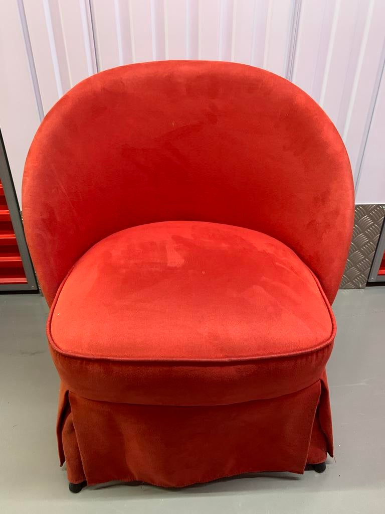 Rood vintage stoeltje, rok model, Ophalen
