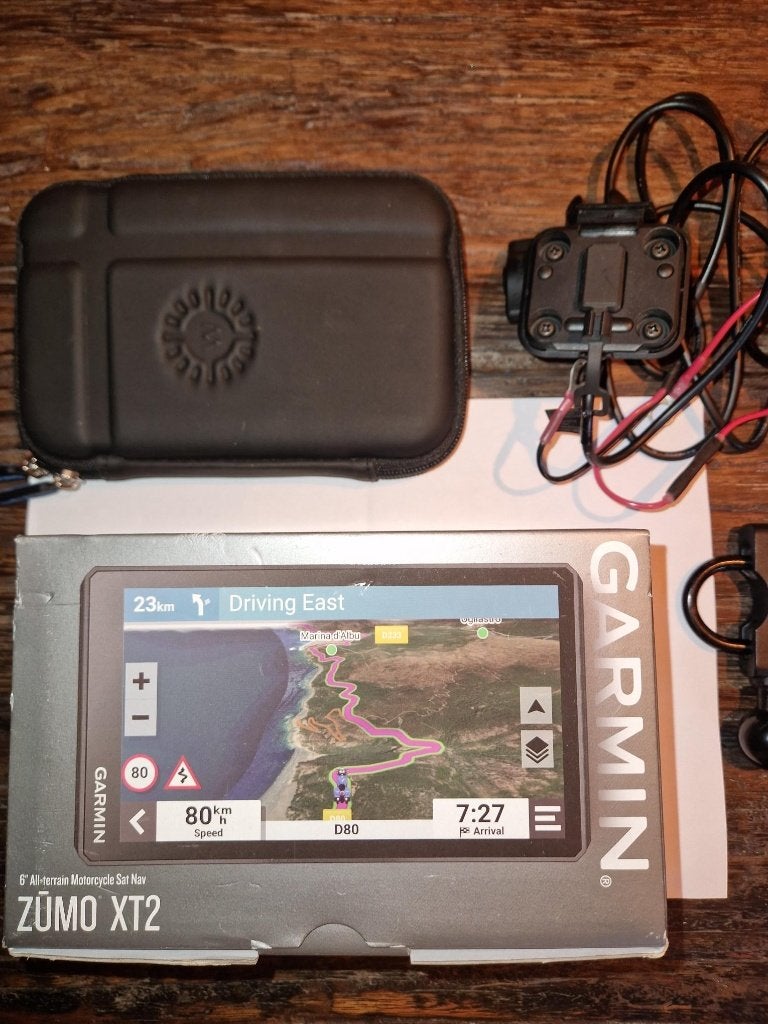 Garmin Zumo XT2 Motorfiets Navigatie + Onroute sd +Case ZGAN, Ophalen of Verzenden, Zo goed als nieuw