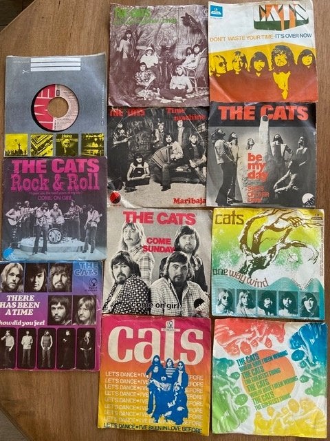 The Cats 11x single’s vintage '70er jaren verzameling, Cd's en Dvd's, Gebruikt, 7 inch, Ophalen of Verzenden, Pop