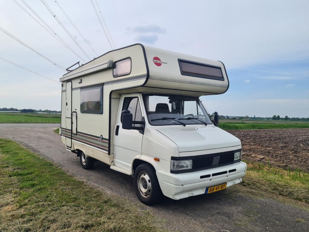 Camper Bürstner Fiat Ducato 2.5ltr turbo diesel bj 1992, Reservewiel, Alkoof, Ringverwarming, Fiat