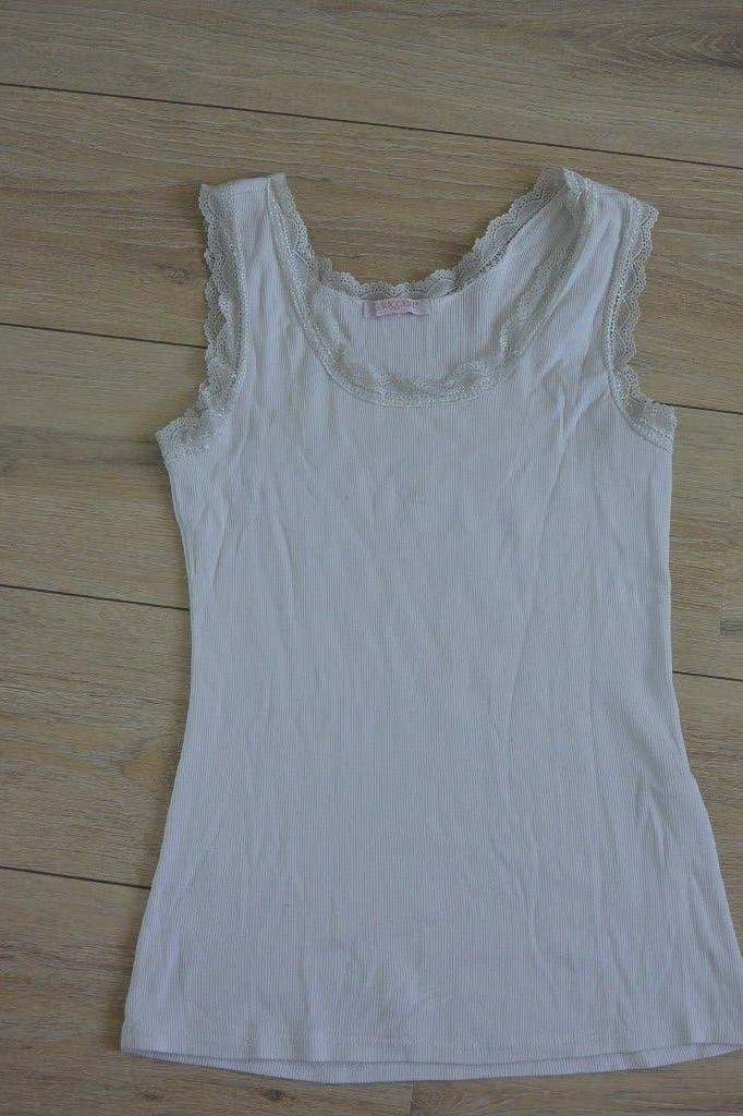 Witte top met kant van G. Ricceri - maat one size, Maat 38/40 (M), Wit, Ophalen of Verzenden, G. Ricceri