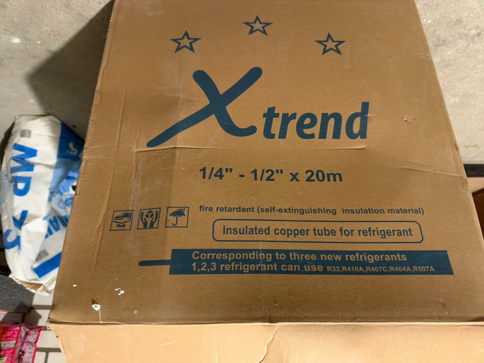 Airco dubbele koelleiding +- 15m 1/4” - 1/2”, Ophalen of Verzenden, Zo goed als nieuw, Kabel of Snoer