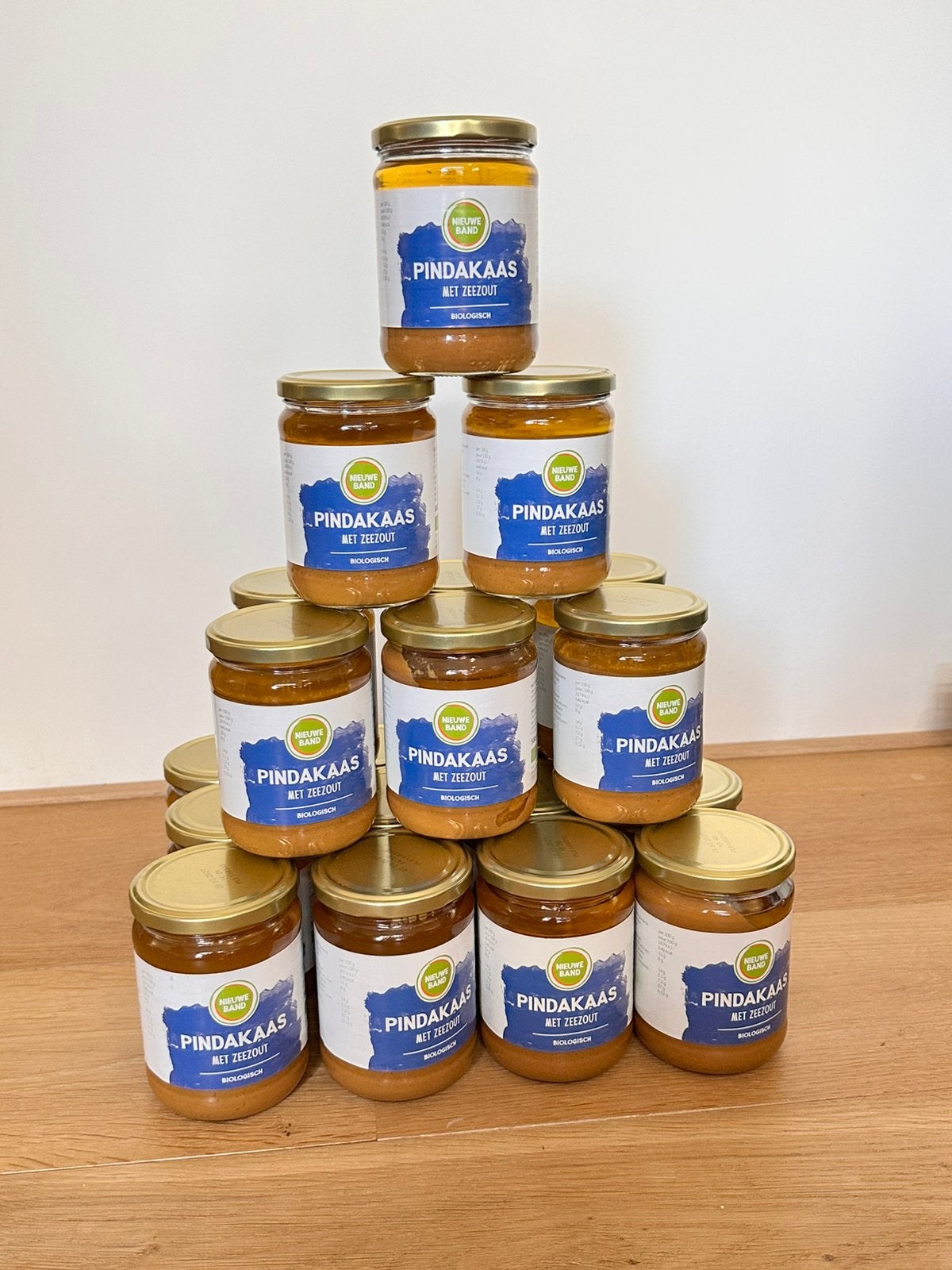 Nieuwe Band Pindakaas 100% met zeezout 500 g (10x, bio), Ophalen of Verzenden, Nieuw