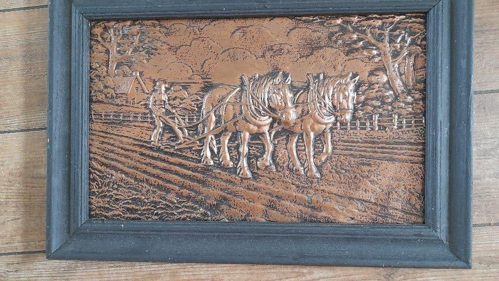 Kopergravure, Ophalen, Ingelijst, 48 cm, Gravure