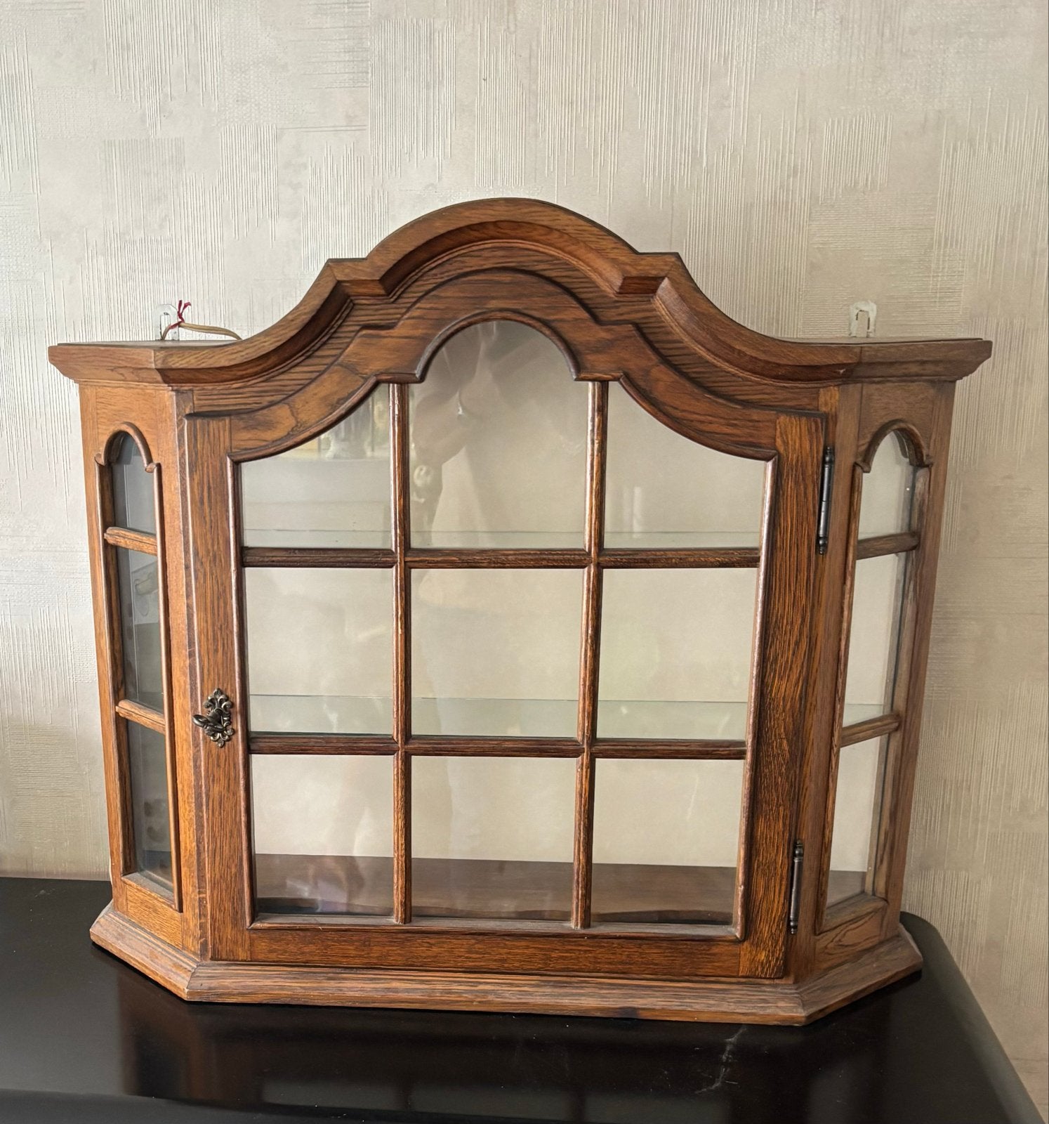 Antieke Houten Vitrinekast met Glazen Deuren, Antiek en Kunst, Ophalen