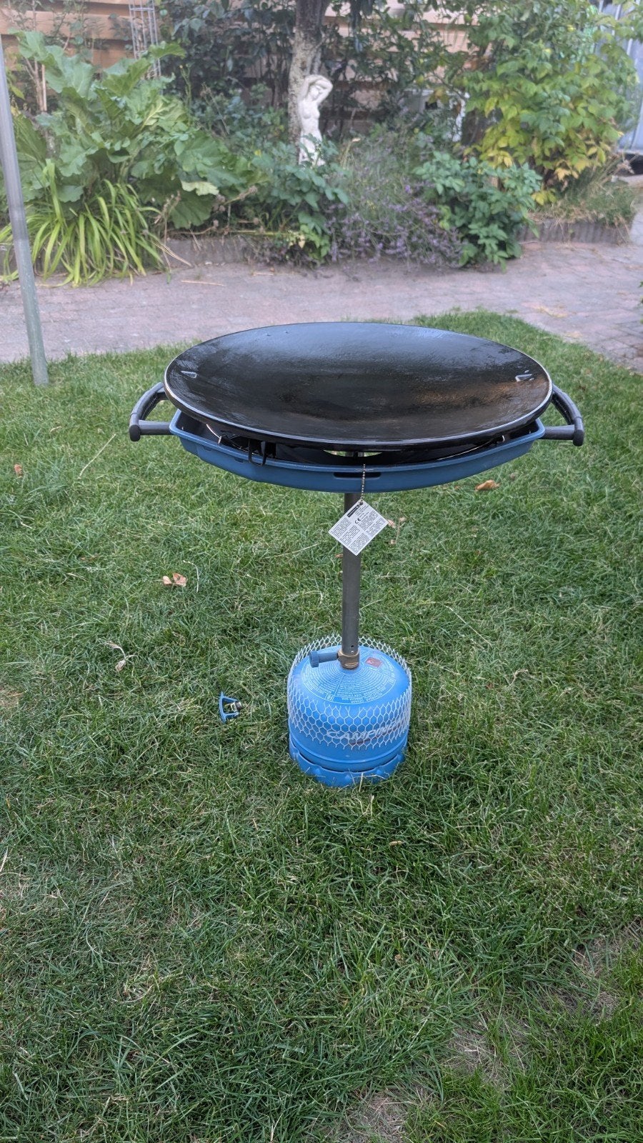 skottelbraai  pan met gasbrander en onderstel, Ophalen, Gebruikt, Onbekend
