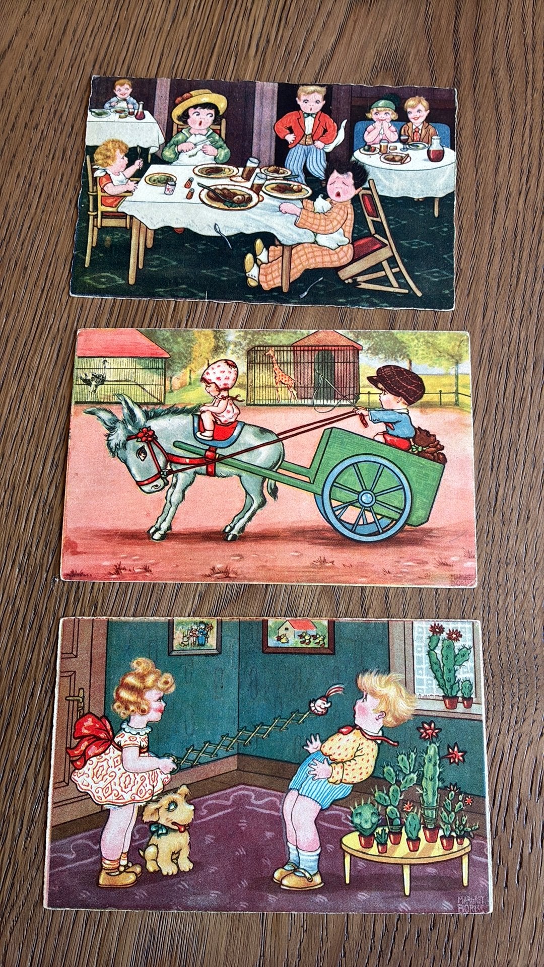 7 kinderkaarten.Margaret Boriss, Verzamelen, Ophalen of Verzenden, 1920 tot 1940, Gelopen