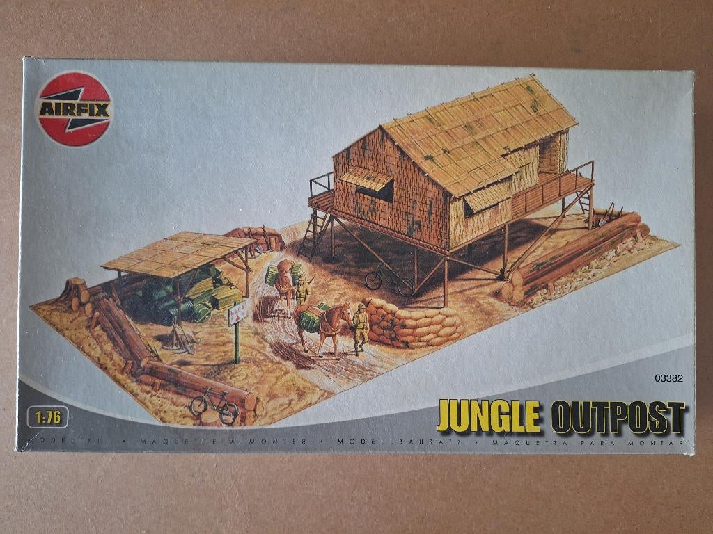 1:72 1/72 Airfix Jungle Outpost, Ophalen of Verzenden, Zo goed als nieuw, 1:50 of kleiner, Diorama