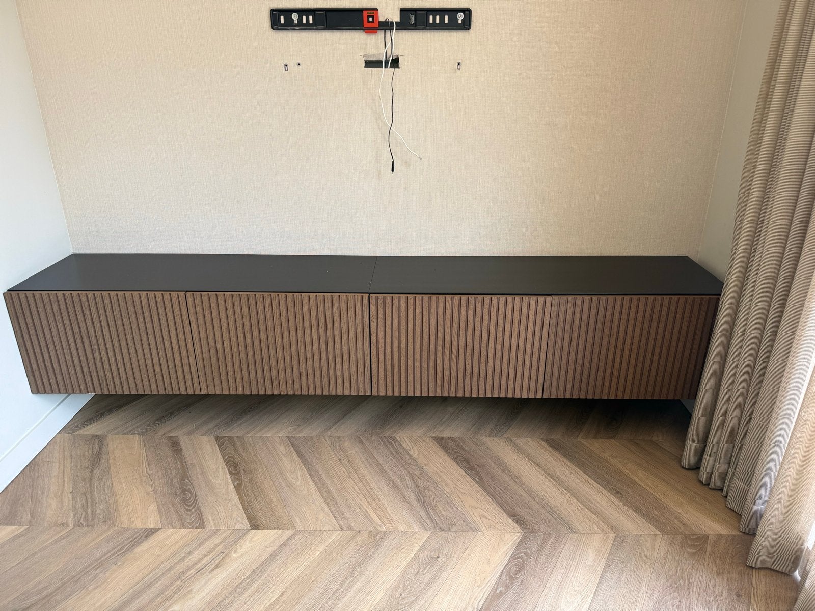 IKEA Besta wandmeubel met 4 laden, 240cm breed, Ophalen, Gebruikt, 200 cm of meer, Minder dan 100 cm