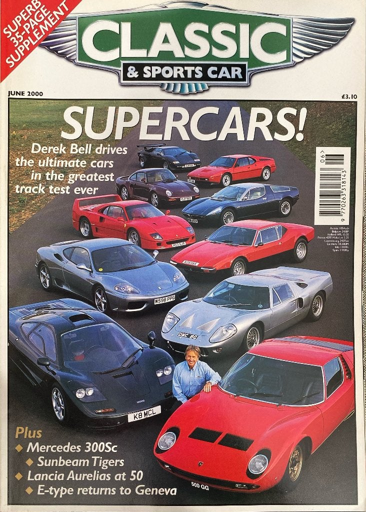 Classic & Sports Car Magazine Juni 2000 - Supercars, Gelezen, Algemeen, Derek Bell (featured), Ophalen of Verzenden