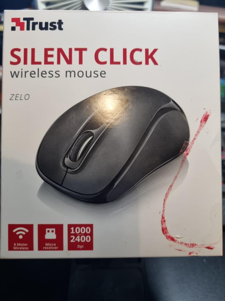 Trust Silent Click Draadloze Muis - ZELO - Zo goed als nieuw, Rechtshandig, Muis, Ophalen of Verzenden, Zo goed als nieuw