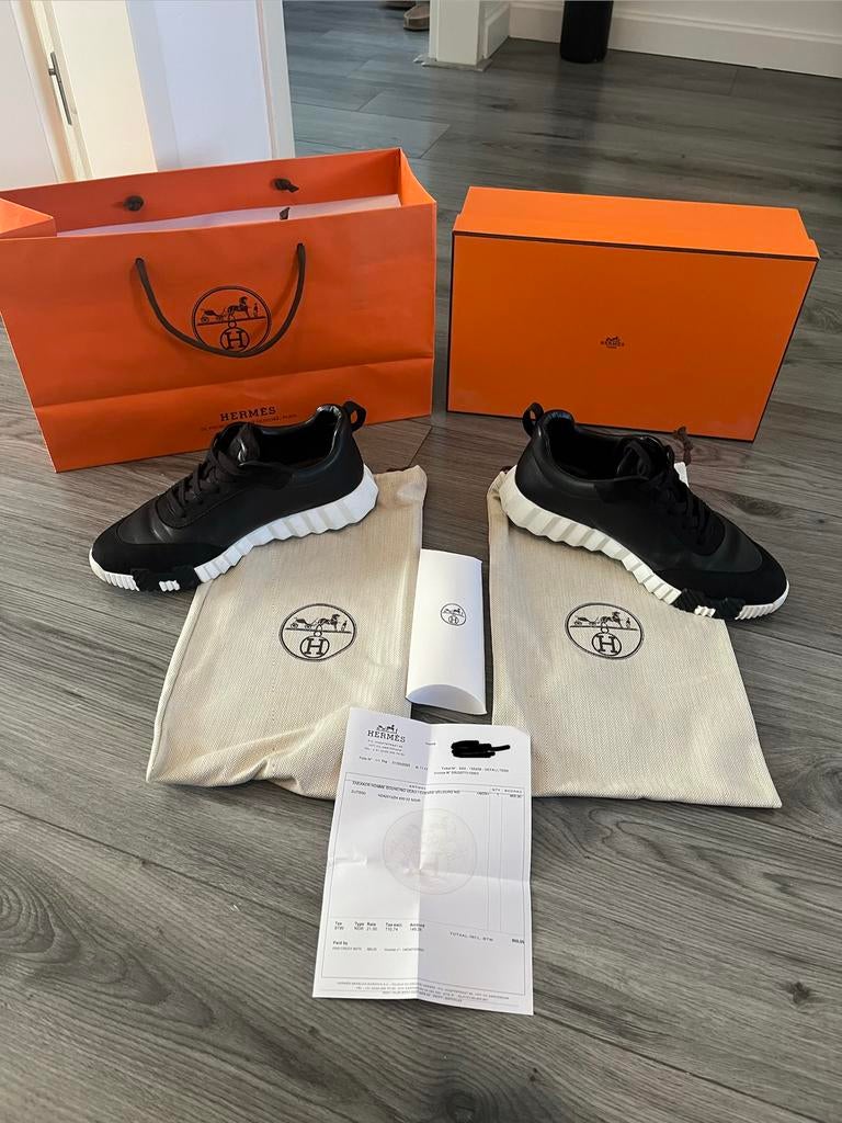 Hermes schoenen maat 40 met doos, tas en bon, Zwart, Ophalen of Verzenden, Sneakers of Gympen, Zo goed als nieuw