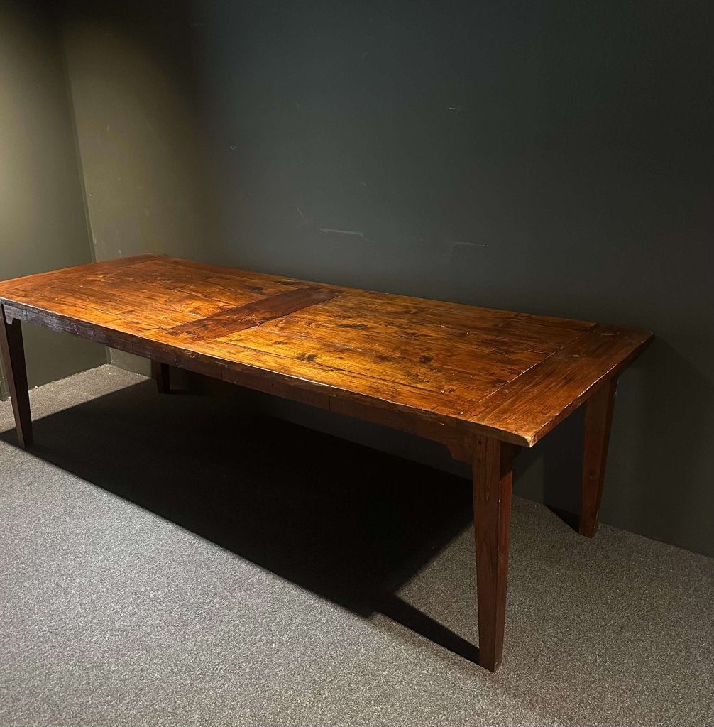 Teak houten eettafel, Gebruikt, 200 cm of meer, 50 tot 100 cm, Vijf personen of meer
