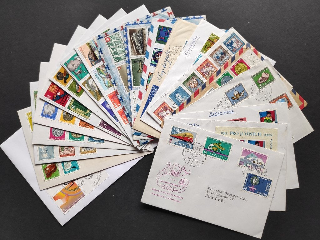 Zwitserland Posthistorie : 20 diverse brieven/poststukken, Postzegels en Munten, Brieven en Enveloppen | Buitenland, Verzenden