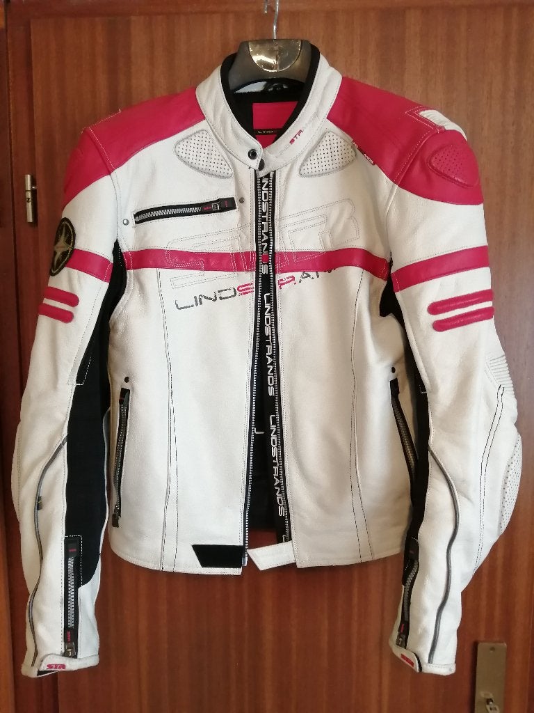 Leren motorjas Lindstrands te koop aangeboden, Dames, Jas | leer, Ophalen of Verzenden, Lindstrands