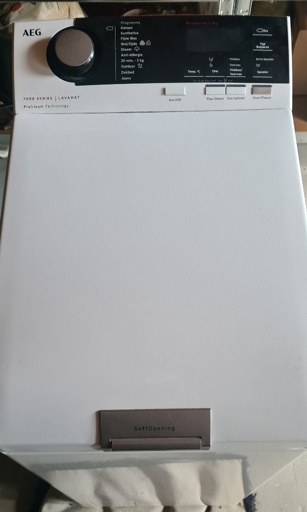 AEG bovenlader Wasmachine, Ophalen, Bovenlader, Wolwasprogramma, Zo goed als nieuw
