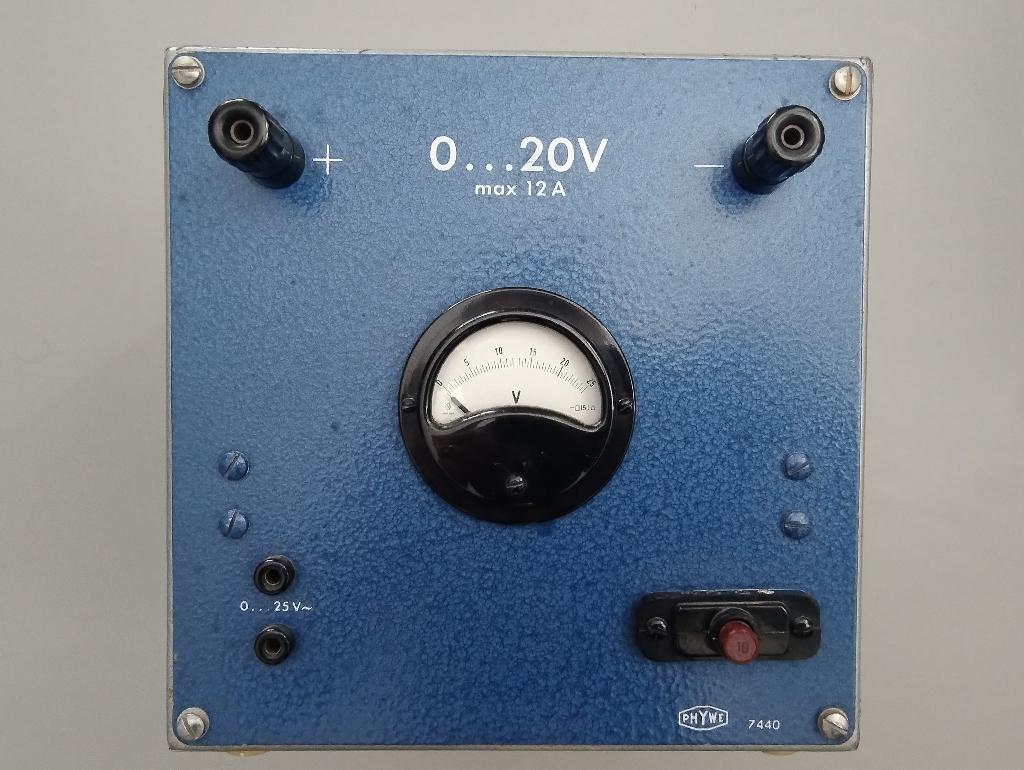 PHYWE 7440 12 amp gelijkrichter, max 20 volt, Hobby en Vrije tijd, Ophalen of Verzenden, Gebruikt