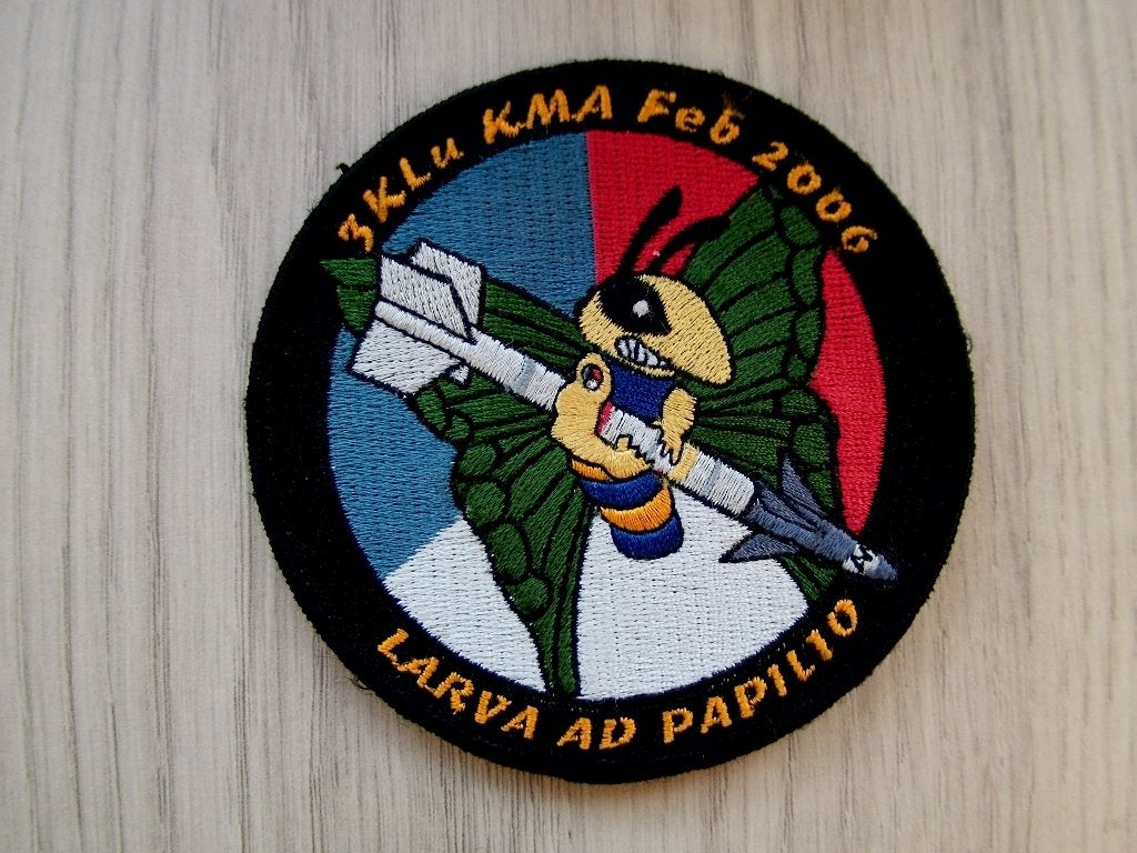 Patch 3KLu KMA Feb. 2006 "Larva ad Papilio", Verzenden, Luchtmacht, Nederland, Embleem of Badge