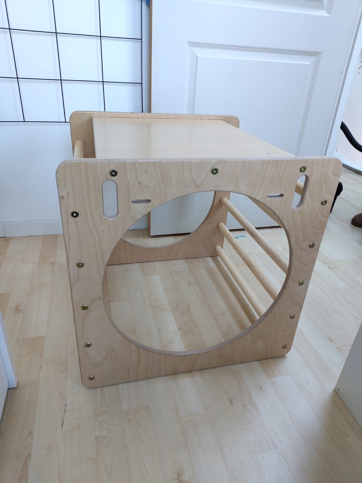 jindl houten klimrek kubus naturel, Kinderen en Baby's, Ophalen, Zo goed als nieuw, Jongen of Meisje