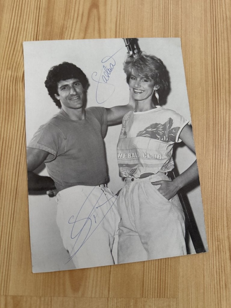 Fotokaart Saskia & Serge - jaren eind '70-'80 - strooikaart, Verzamelen, Ophalen of Verzenden, Zo goed als nieuw, Foto of Kaart
